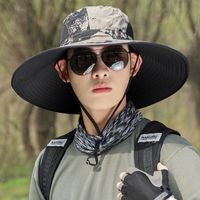 Men's Casual Simple Style Camouflage Wide Eaves Sun Hat sku image 3