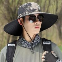 Men's Casual Simple Style Camouflage Wide Eaves Sun Hat main image 1