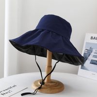 Unisex Simple Style Solid Color Wide Eaves Sun Hat sku image 3