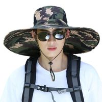 Men's Casual Simple Style Camouflage Wide Eaves Sun Hat main image 3