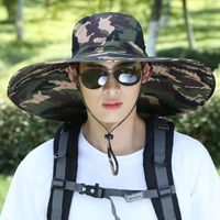 Men's Casual Simple Style Camouflage Wide Eaves Sun Hat sku image 4