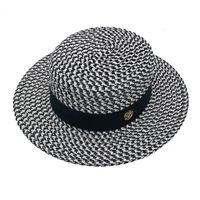 Women's Elegant Checkered Flat Eaves Floppy Hat main image 4