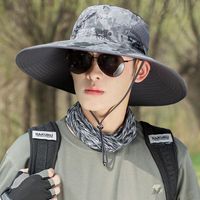 Men's Casual Simple Style Camouflage Wide Eaves Sun Hat main image 2