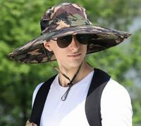 Men's Casual Simple Style Camouflage Wide Eaves Sun Hat sku image 5