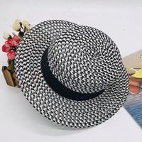 Women's Elegant Checkered Flat Eaves Floppy Hat main image 5