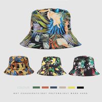 Unisex Casual Vacation Tropical Wide Eaves Bucket Hat main image 6