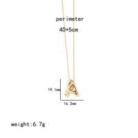 Wholesale IG Style Simple Style Letter Stainless Steel Copper Polishing Plating Pendant Necklace main image 2