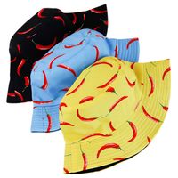 Unisex Einfacher Stil Gemüse Breite Traufen Bucket Hat main image 1