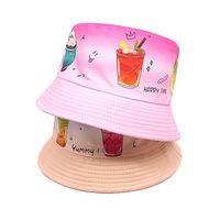 Children Unisex Cute Cup Printing Bucket Hat main image 5