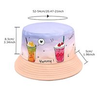 Children Unisex Cute Cup Printing Bucket Hat main image 2