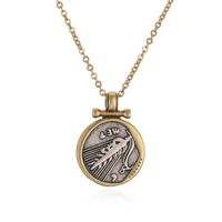 Ig Style Simple Style Portrait Stainless Steel Copper Plating Inlay Zircon Gold Plated Pendant Necklace main image 9