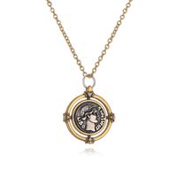 Ig Style Simple Style Portrait Stainless Steel Copper Plating Inlay Zircon Gold Plated Pendant Necklace main image 10