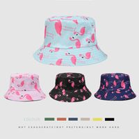 Unisex Casual Vacation Flamingo Wide Eaves Bucket Hat main image 6