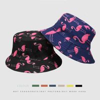Unisex Casual Vacation Flamingo Wide Eaves Bucket Hat main image 4