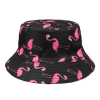 Unisex Casual Vacation Flamingo Wide Eaves Bucket Hat sku image 1