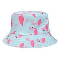 Unisex Casual Vacation Flamingo Wide Eaves Bucket Hat sku image 2