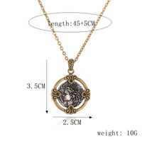 Ig Style Simple Style Portrait Stainless Steel Copper Plating Inlay Zircon Gold Plated Pendant Necklace sku image 7