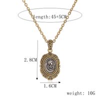 Ig Style Simple Style Portrait Stainless Steel Copper Plating Inlay Zircon Gold Plated Pendant Necklace sku image 1