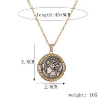 Ig Style Simple Style Portrait Stainless Steel Copper Plating Inlay Zircon Gold Plated Pendant Necklace sku image 6