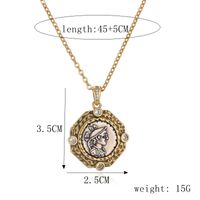 Ig Style Simple Style Portrait Stainless Steel Copper Plating Inlay Zircon Gold Plated Pendant Necklace sku image 4