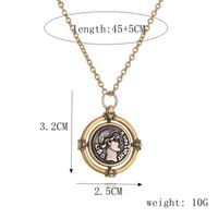 Ig Style Simple Style Portrait Stainless Steel Copper Plating Inlay Zircon Gold Plated Pendant Necklace sku image 5