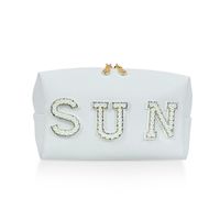 Vintage Style Classic Style Letter Pu Leather Square Makeup Bags sku image 1