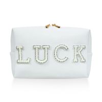 Vintage Style Classic Style Letter Pu Leather Square Makeup Bags sku image 7