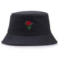 Unisex Simple Style Rose Wide Eaves Bucket Hat main image 5