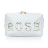 Vintage Style Classic Style Letter Pu Leather Square Makeup Bags sku image 8