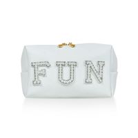 Vintage Style Classic Style Letter Pu Leather Square Makeup Bags sku image 3