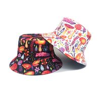 Unisex Casual Hip-hop Mushroom Printing Wide Eaves Bucket Hat main image 4