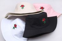 Unisex Simple Style Rose Wide Eaves Bucket Hat main image 1
