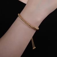 Ig Style Simple Style Geometric Stainless Steel Titanium Steel Plating 18k Gold Plated Gold Plated Bracelets main image 5