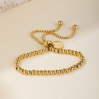 Ig Style Simple Style Geometric Stainless Steel Titanium Steel Plating 18k Gold Plated Gold Plated Bracelets sku image 1