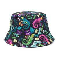 Unisex Lässig Eidechse Drucken Breite Traufen Bucket Hat sku image 1