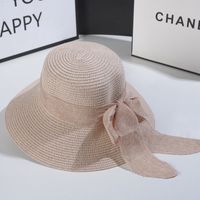 Women's Sweet Bow Knot Wide Eaves Straw Hat sku image 9