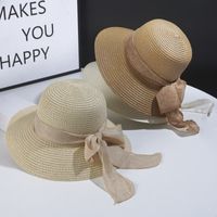 Women's Sweet Bow Knot Wide Eaves Straw Hat main image 1