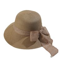 Women's Sweet Bow Knot Wide Eaves Straw Hat main image 3