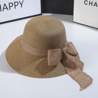 Women's Sweet Bow Knot Wide Eaves Straw Hat sku image 1