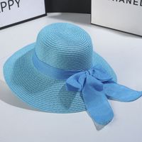 Women's Sweet Bow Knot Wide Eaves Straw Hat sku image 7