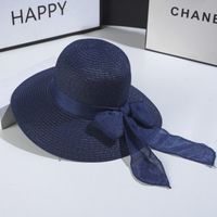 Women's Sweet Bow Knot Wide Eaves Straw Hat sku image 6