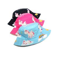 Girl's Cute Simple Style Unicorn Printing Bucket Hat main image 5