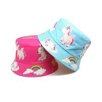Girl's Cute Simple Style Unicorn Printing Bucket Hat main image 4