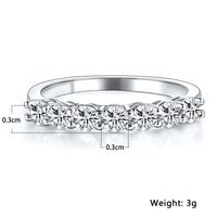 Glam Shiny Geometric Copper Plating Inlay Zircon White Gold Plated Rings main image 2