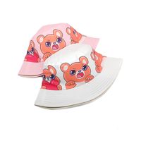 Children Unisex Cute Cartoon Bear Printing Bucket Hat main image 4