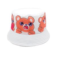 Children Unisex Cute Cartoon Bear Printing Bucket Hat sku image 1