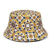 Unisex Retro Vacation Geometric Printing Wide Eaves Bucket Hat sku image 1