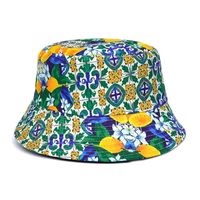 Unisex Retro Vacation Geometric Printing Wide Eaves Bucket Hat main image 4