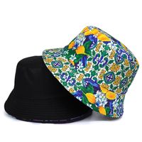 Unisex Retro Vacation Geometric Printing Wide Eaves Bucket Hat main image 3