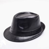 Unisex Simple Style Solid Color Crimping Fedora Hat sku image 1